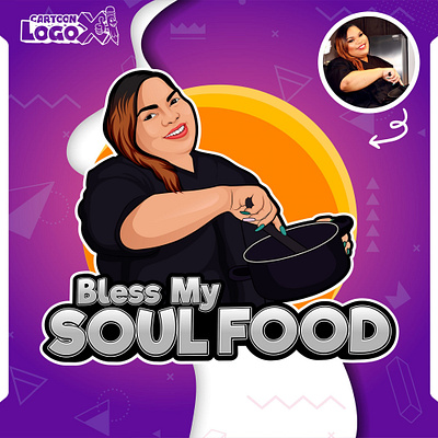 Custom Chef Mascot Logo Design for Soul Food Brand CartoonlogoX branding brandwithpersonality cartoonlogodesign cartoonlogox cartoonmascot characterlogo cheflogo customlogo dribbbledesign foodbrandidentity graphic design logo logoillustration mascotlogo motion graphics soulfoodbranding