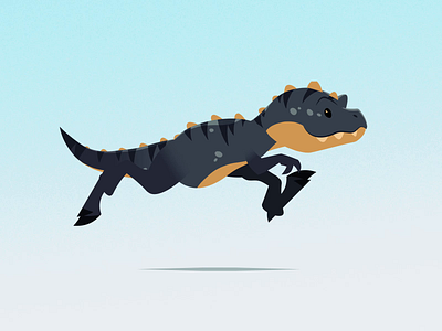 run loop - mini T.rex 2danimation abc song adobe after effects animation character animation dinosaur duik motion design motion graphics run tyrannosaurus