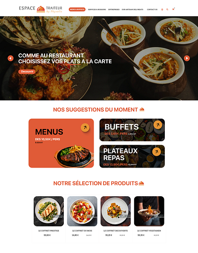 Espace Traiteur 🌙🍔 graphic design ui