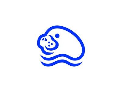Seal animal climate icon identity life logo nature sea seal shape simple visual water wave wild