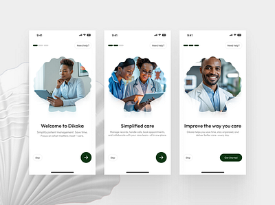 Onboarding Mobile App UI clean design figma graphic design health mobile app onboarding product design ui ux