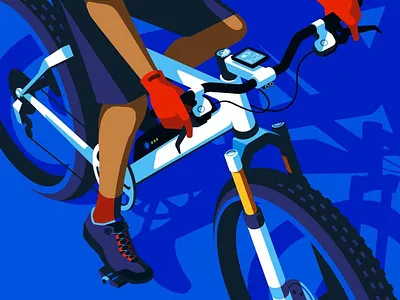 Mountain Bike bike design digital folioart illustration illustrator vector