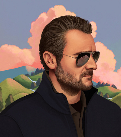 Eric Church character digital editorial folioart illustration portrait singer