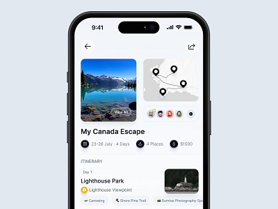 Waterbmb — Your Smart Travel Itinerary ai budget holiday itinerary itineraryplanner lake map mountain restaurant review travelappdesign travelcompanion traveling trip plan vacation view spot