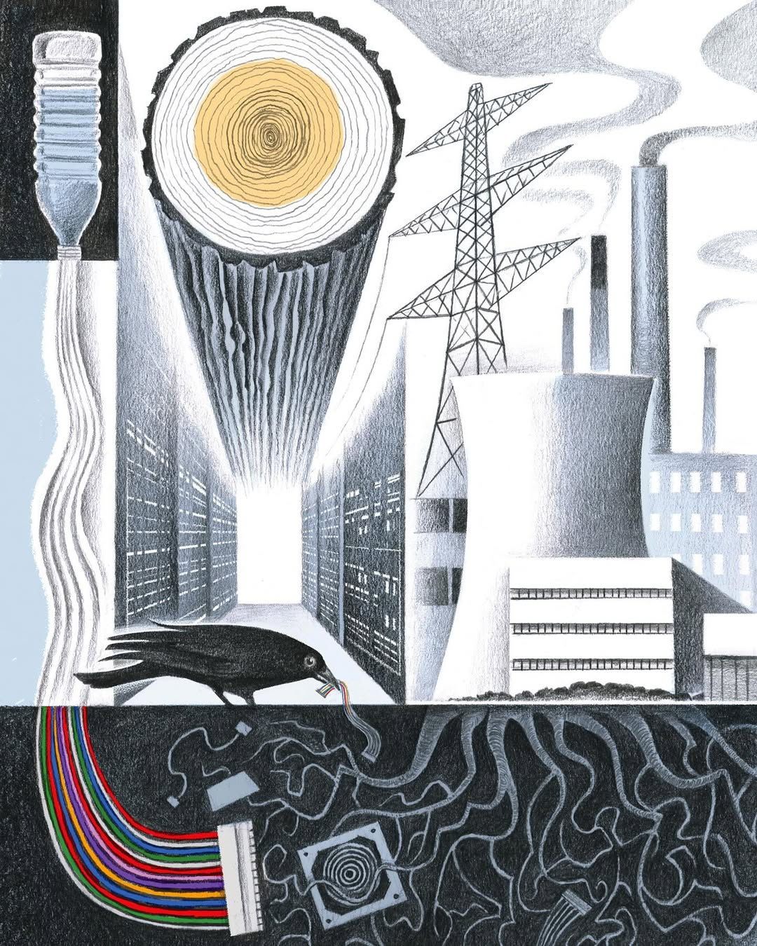 Environmental Damage digital editorial environment folioart illustration nature