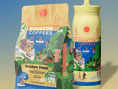 Golden Hour Blend branding design digital folioart illustration illustrator packaging vector