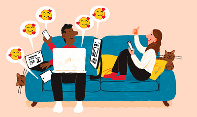 How To Be A Perfect Partner character digital editorial folioart illustration