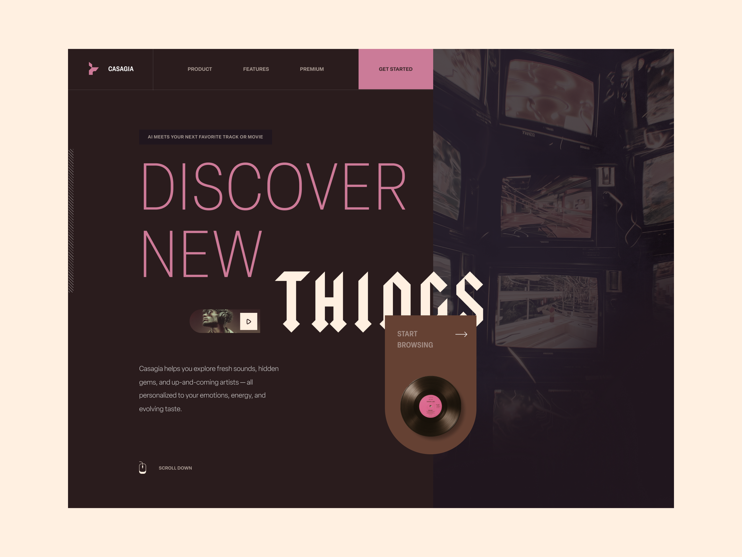 AI Content Landing Page minimalism ui ux webdesign website