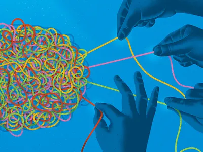 Autism Traits digital editorial folioart healthcare illustration texture