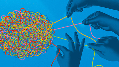 Autism Traits digital editorial folioart healthcare illustration texture