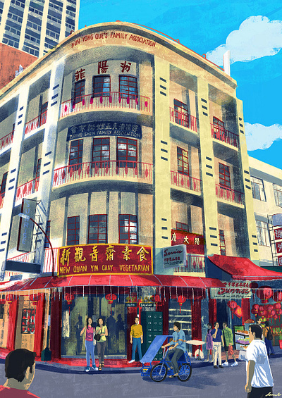 Salazar Streets character city digital folioart illustration landscapes texture