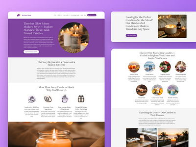 Serene Glow - Zarla Product Landing Page Template ai website builder candle website landing page design local business product landing page small business web builder website design wix zarla