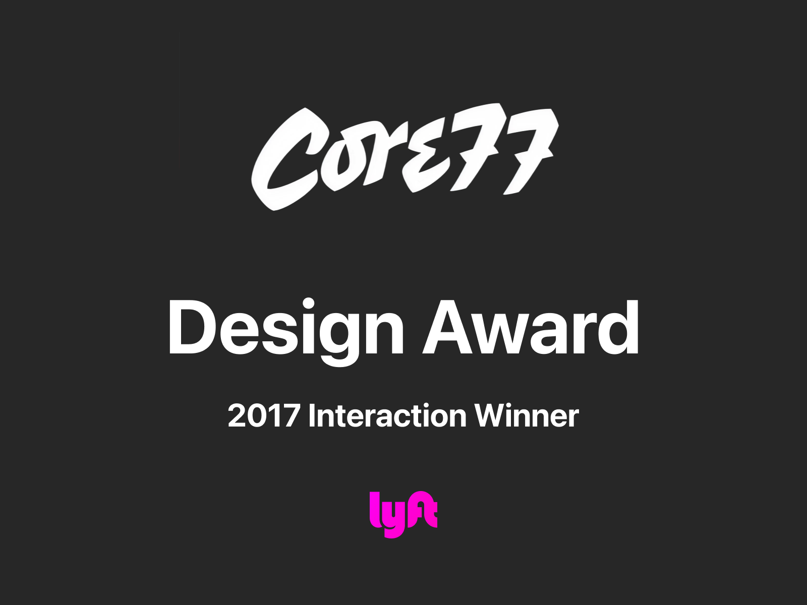 Lyft App Core77 Design Award 2017 amp android award core77 design dog driver find interface ios light lyft match optical rider rideshare simple ui ux winner