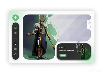 Loki - Master of Magic & Mischief 🌀 character design dashboard ui design concept design daily dribbble shots fantasy design figma ui game ui gradient ui graphic design justice warrior loki loki design ui ui art ui components ui game ui ux user interface web design