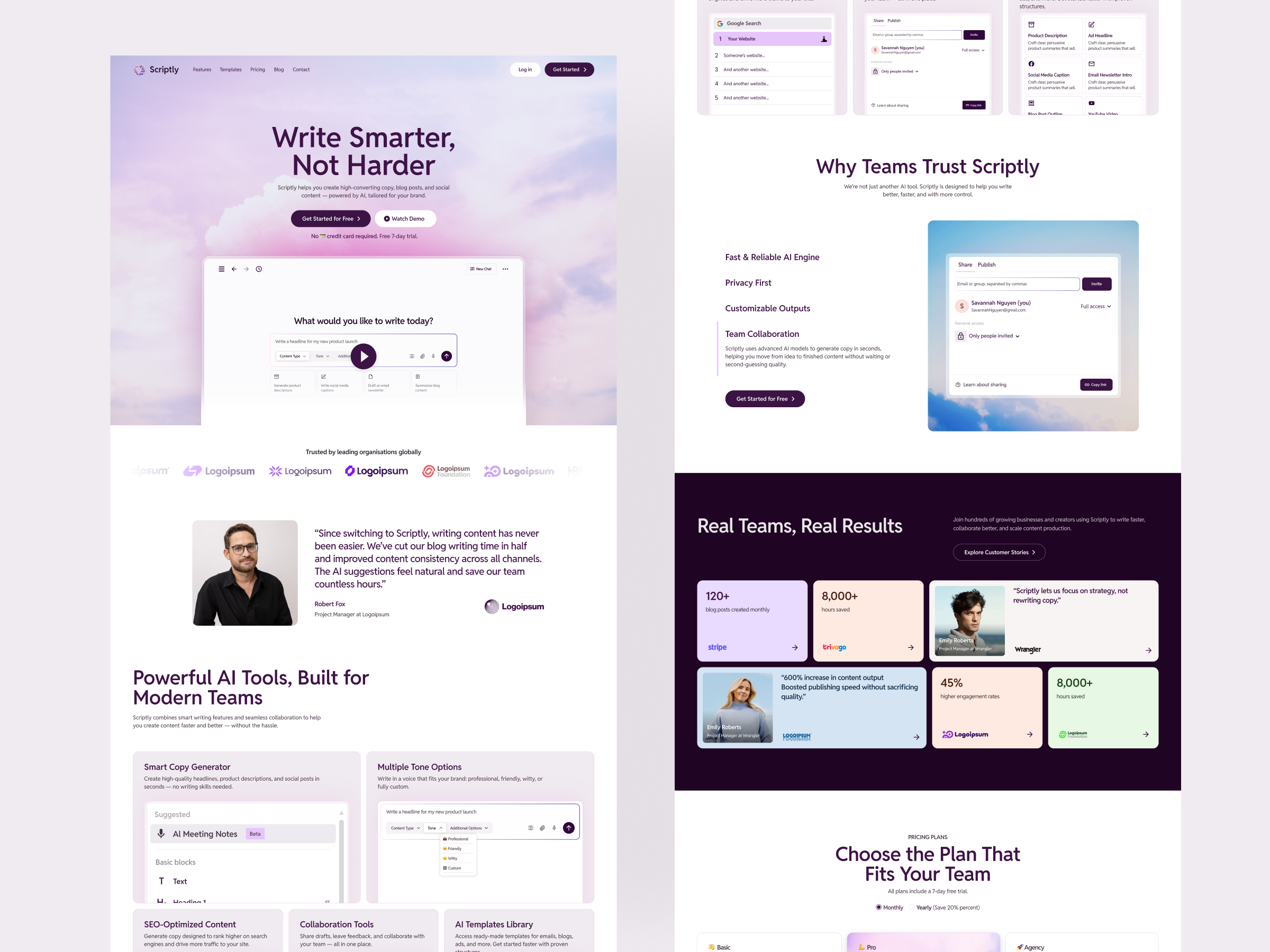Example of Premium Website UI/UX Design