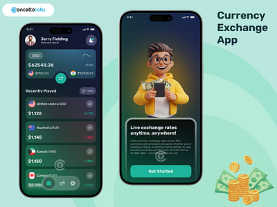 Currency Exchange App – UI/UX Design + Development currency exchange app currency exchange app design design designer graphic design ui ui design uiux design uiux designer ux ux design