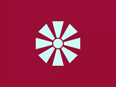 Sun animation branding glyph icon jitter morph motion red sun typography variable
