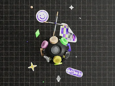 Colourful Loop - 03 - Pure Keyframe 3d animation blender branding cinema4d design illustration motion design motion graphics redshift ui