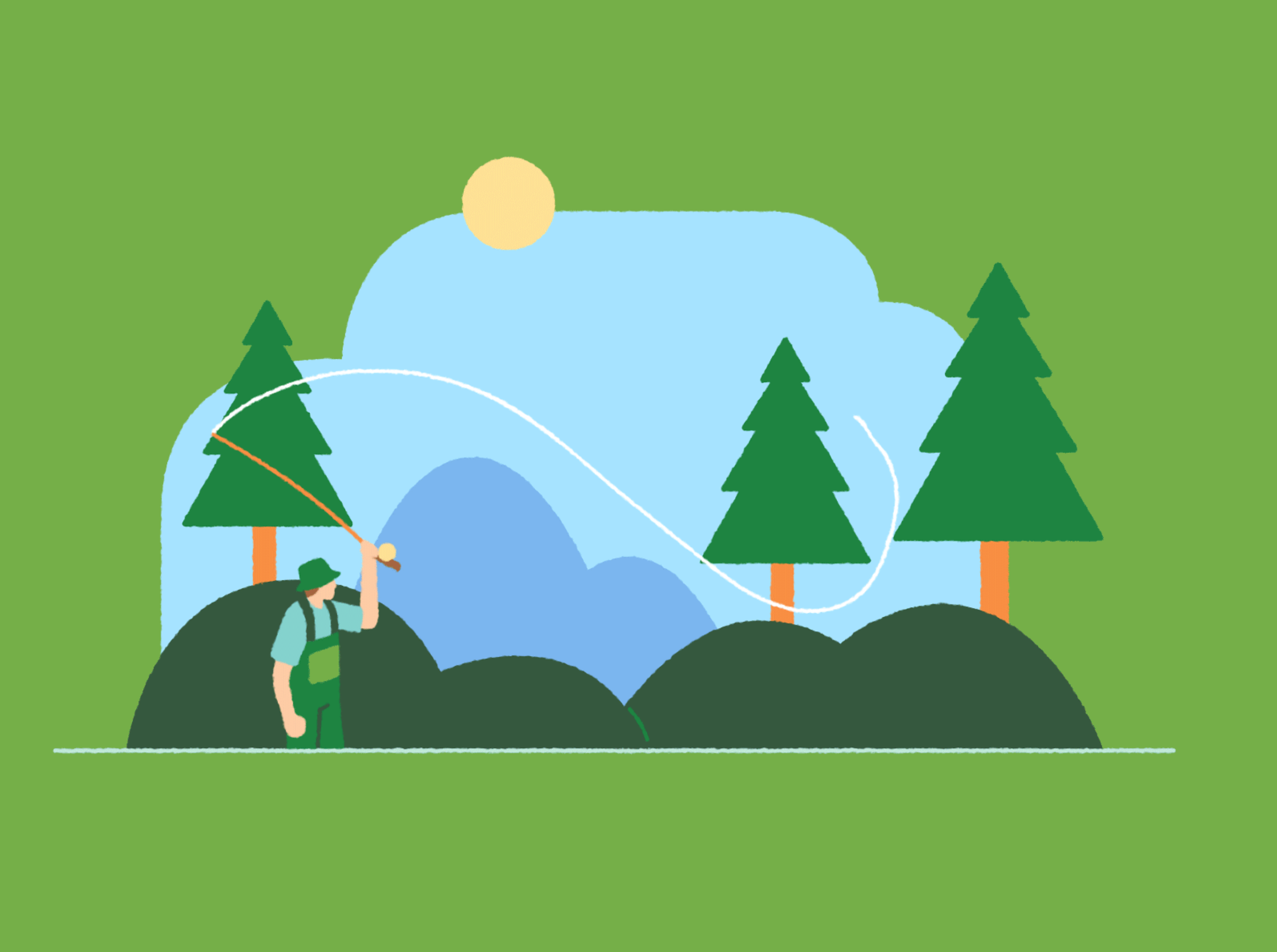 Empowering data professionals adobe adventure aftereffects animation data fishing graphic hiking illustration infographic motion motiongraphics muti outdoors proffesionals texture trees yoga