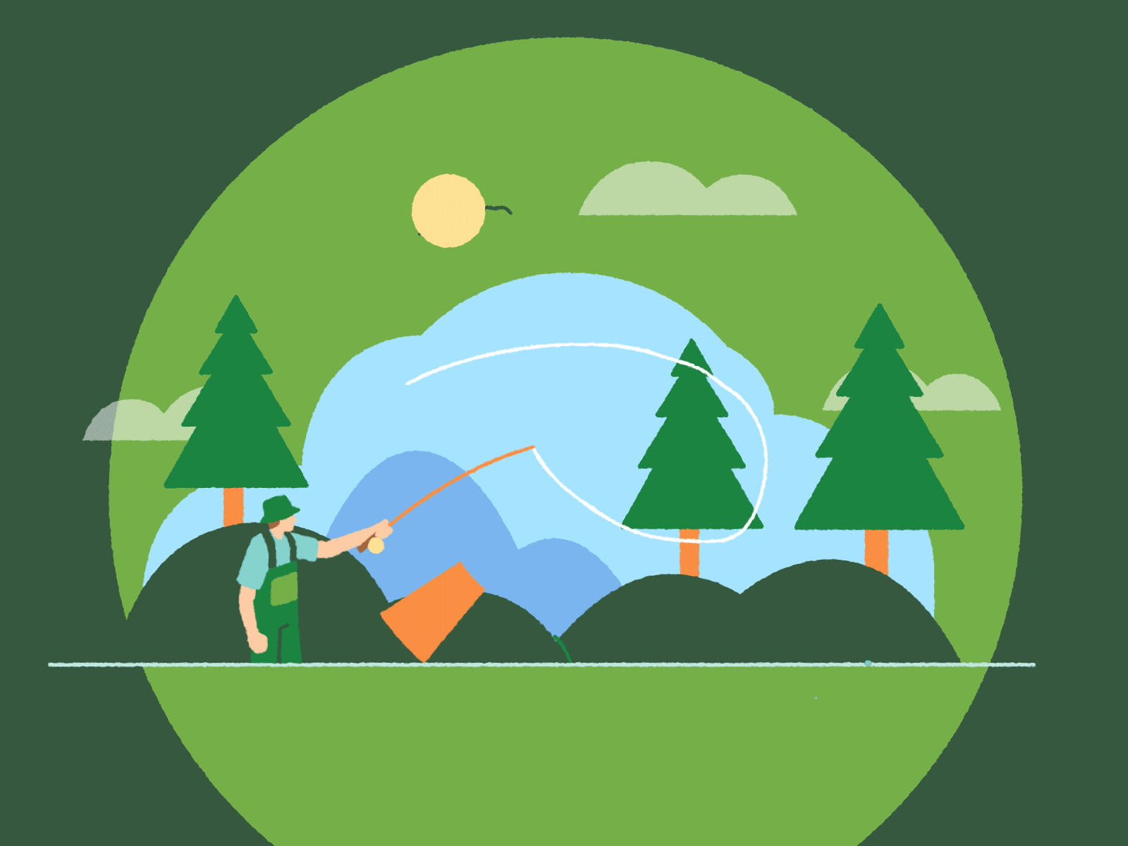 Empowering data professionals adobe adventure aftereffects animation data fishing graphic hiking illustration infographic motion motiongraphics muti outdoors proffesionals texture trees yoga