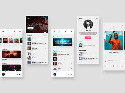 Music App app design application music music app streaming service ui ui design ux ux design web design