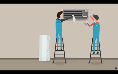 Daikin 2d art 2danimation 2dart 2dcharacter animation branding charachter design graphic design illustration motion graphics video explainer