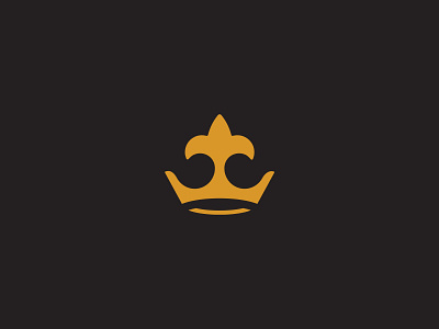 Cajun Crown cajun crown flat fleur de lis french icon king logo mark minimal queen royalty vector