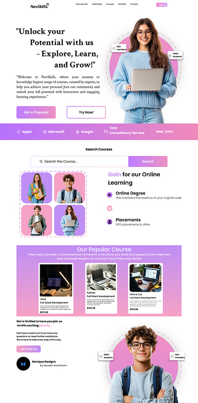 Course website course design dribbble figma ui uidesign uiux user experience userinterface website websitedesign