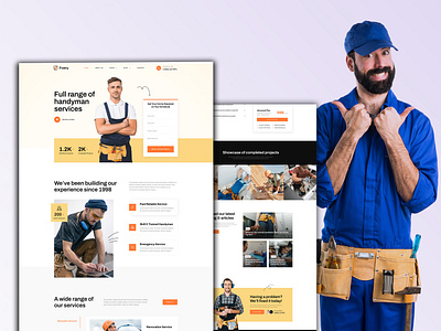 Handyman & Repair Services Website Design – Clean & Professional design design website dribbble freebie electrician website elementor elementor website handyman website home repair illustration logo repair services ui web design website design website inspiration wordpress