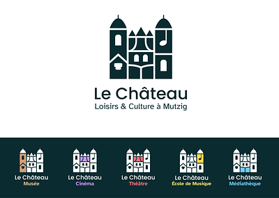 Logo Le château | Visual Identity art branding castle centre culturel château culture design digital graphic graphic design identité visuelle illustration logo logotype ui vector visual identity