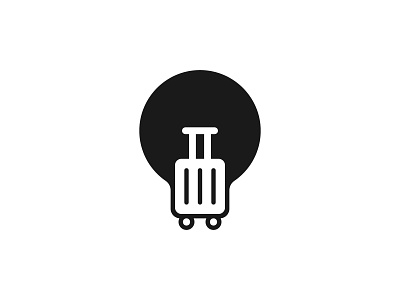 Lightbulb Travel logo branding bulb design graphic design holiday icon illustration light lightbulb lightbulb logo logo logo design logo designer lunggage suitcase symbol travel travel logo traveling vacation