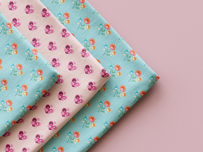 Whimsical Floral & Character Pattern Collection surface design