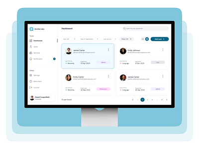 CRM – User Management admin panel crm dashboard data platform uxui