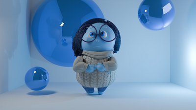 Sadness from Inside Out 3d 3d art 3d model blender modelling productdesign render rendering