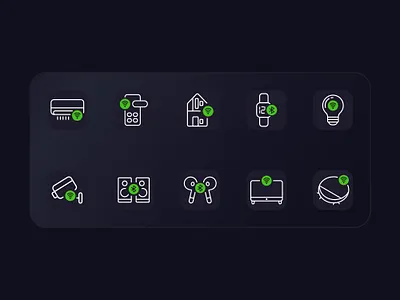 Smart Technology Icon Pack air conditioner bluetooth cctv door house icon design icon explore icon pack monitor real estate smart technology smart watch smarthouse tws wifi