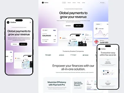 Finance Website Design crypto digital banking website finance finance design finance website finance website design fintech mobile wallet oripio payment solution product design responsive design saas saas landing page saas website ui design web design website
