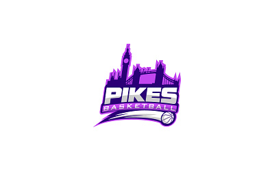 Pikes Basketball Sports Logo Design basketball basketball logo graphic design illustration logo logo design sports sports logo