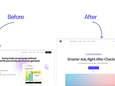 Redesign of Hero Section ads manager conversion ux design thinking hero section ui product design saas platform ui ui design