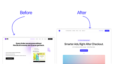 Redesign of Hero Section ads manager conversion ux design thinking hero section ui product design saas platform ui ui design