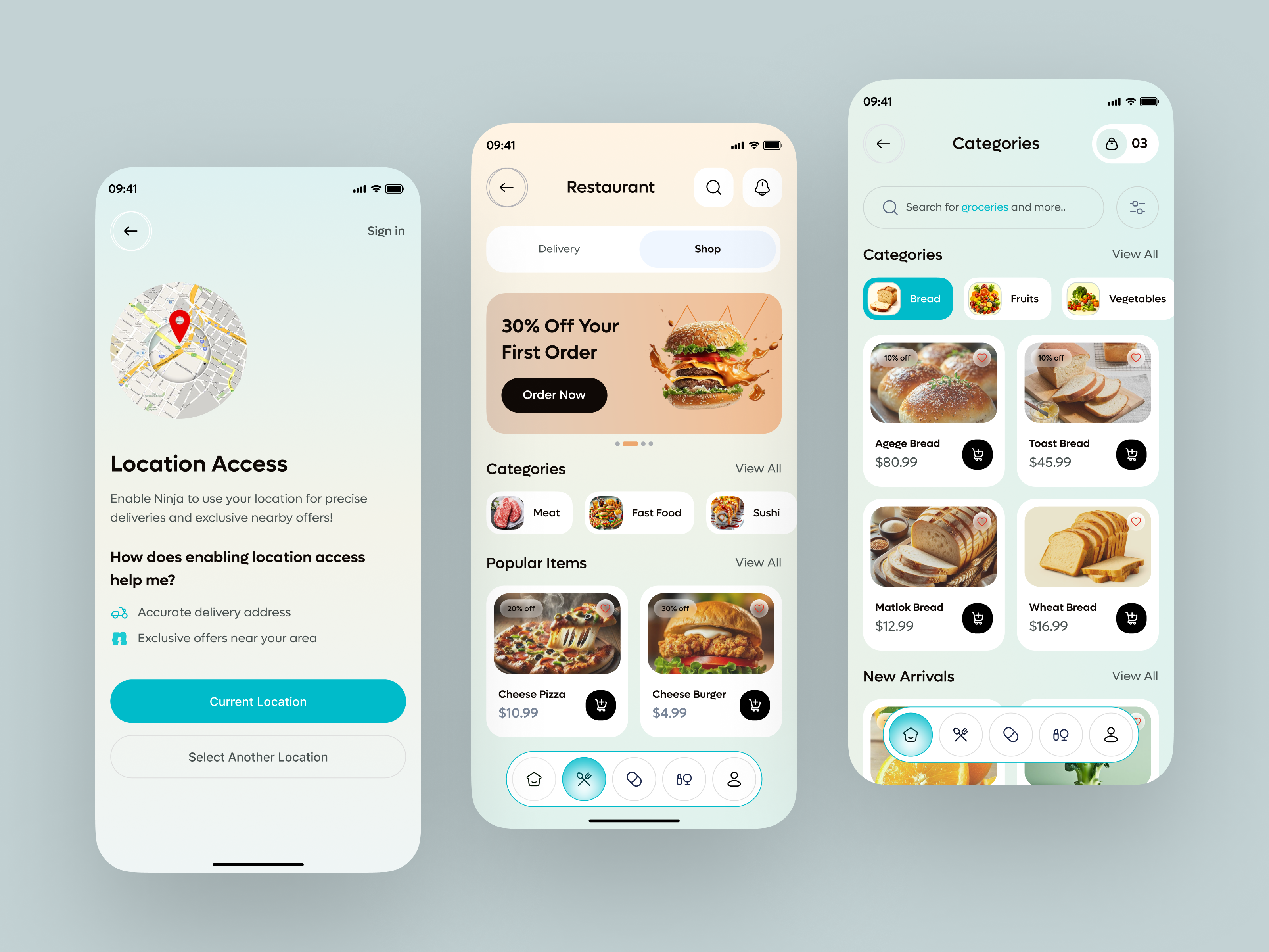 Example of On Demand Delivery App UI