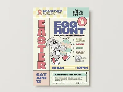 Kids Easter Flyer | Template childrens ministry church flyer easter flyer editorial design graphic design illustration kids flyer kids graphics kids ministry graphics layout design