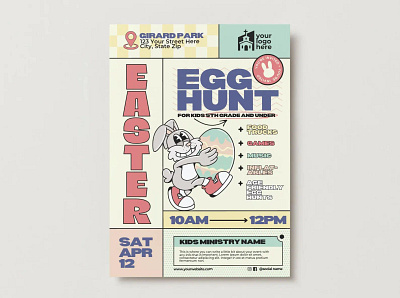 Kids Easter Flyer | Template childrens ministry church flyer easter flyer editorial design graphic design illustration kids flyer kids graphics kids ministry graphics layout design