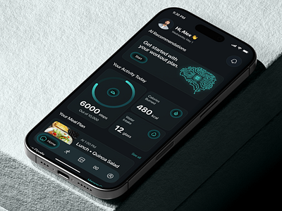 AI Fitness Tracker App – Smart Workouts & Health Monitoring UI ai ai app ai fitness ai fitness app app app design fitness tracker fitness ui health tech ios mobile mobile app mobile ui ui ui design uiux wellness app workout app
