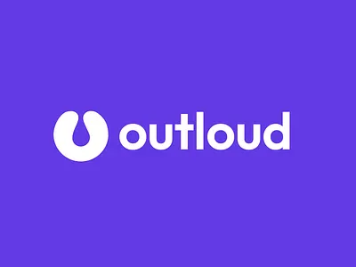 Outloud Logo Wordmark brand design brand identity branding clean digital logo logo design logo symbol logo wordmark logotype loud minimal modern product saas smart tech technology visual identity wordmark