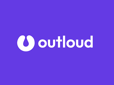 Outloud Logo Wordmark brand design brand identity branding clean digital logo logo design logo symbol logo wordmark logotype loud minimal modern product saas smart tech technology visual identity wordmark