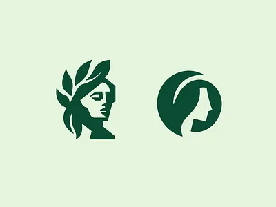 Mother Nature Logo Options agriculture agro bloom eco environment face goddess leaf logo design mother nature planet plant woman
