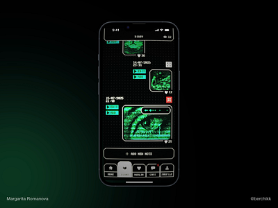 Cyberpunk dream diary recorder cuberpunk dreams monospace retrofuturism ui