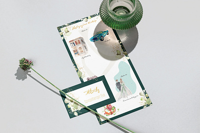 Wedding brand branding design graphic design invitation wedding
