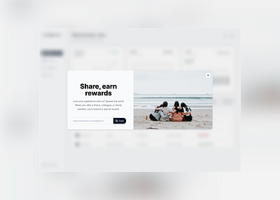 Referral pop up design graphic design ui ux web design website