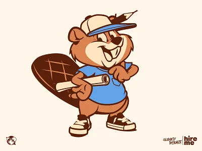 Beaver Mascot beaver character design design graphics illustration mascot t shirt design tee design vector vector design